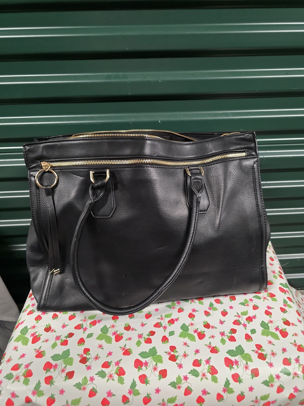 a new day Black Tote with Gold Accents
